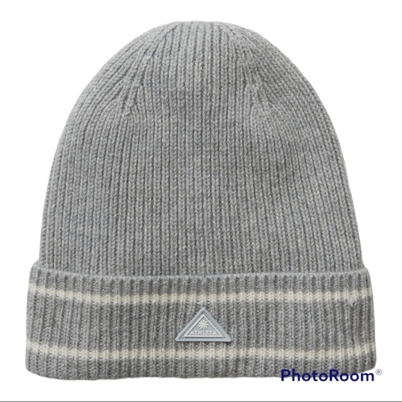 Athleta Gray Daily Knit Beanie Hat One Size - Picture 2 of 4